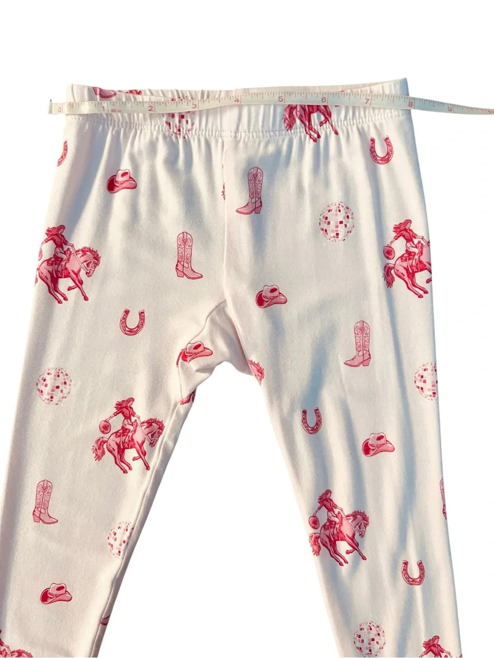 Kyte BABY Soft Pink Pajama Set with Pink Western Cowgirl Theme Horse Print